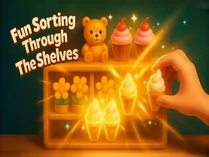 Joc Distracție sortând prin rafturi on-line Joc Distracție sortând prin rafturi on-line