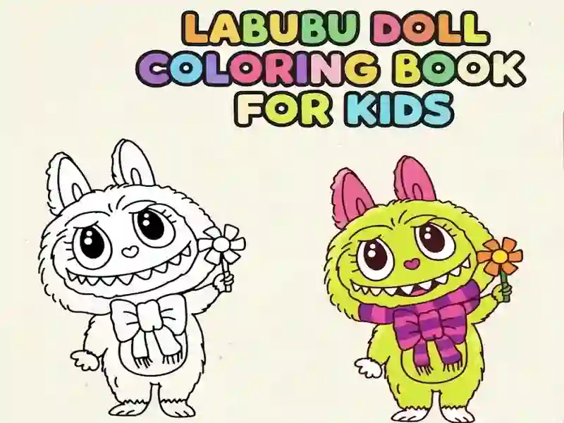 Joc Carte de colorat pentru copii Labubu Doll on-line