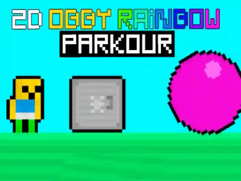Joc 2D Obby Rainbow Parkour on-line