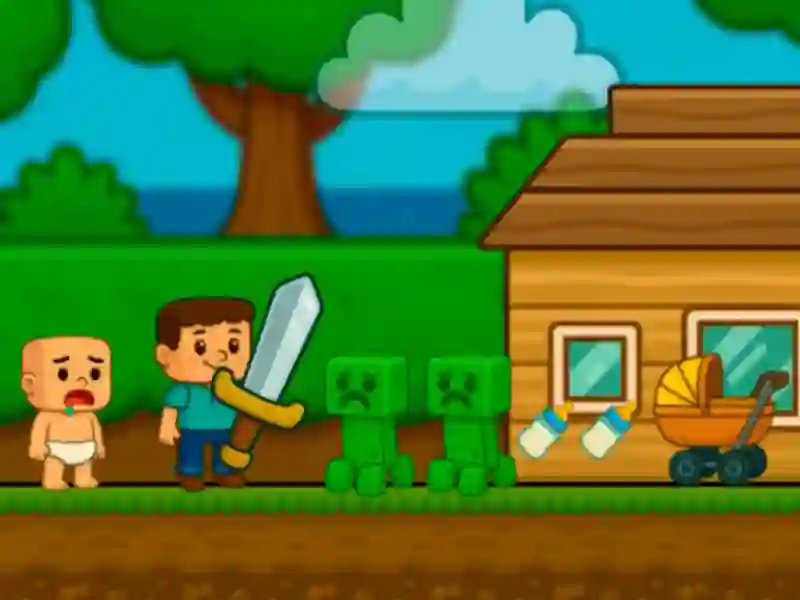 Joc BABY NOOB AJUTOR! Steve on-line Joc BABY NOOB AJUTOR! Steve on-line