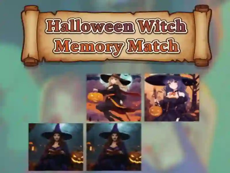Joc Meciul de memorie vrăjitoare de Halloween on-line