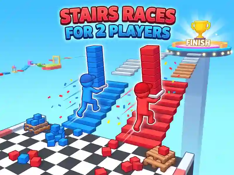Joc Stairs Races For 2 Players on-line