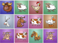Joc Puzzle-uri de asociere cu animale de fermă on-line
