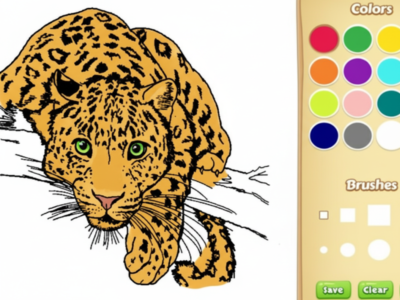 Joc Carte de colorat pentru animale realiste pentru copii on-line