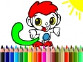 Joc Înapoi la școală: Colorarea maimuței on-line