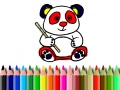 Joc Înapoi la școală: Colorare Panda on-line