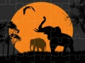 Joc Puzzle Silueta de Elefant on-line