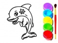 Joc Carte de Colorat Delfini on-line
