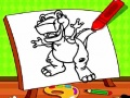 Joc Colorare Ușoară cu Dinozauri pentru Copii on-line