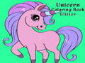 Joc Carte de Colorat Unicorn cu Sclipici on-line