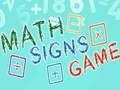 Joc Jocul Semnelor Matematice on-line