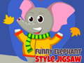 Joc Puzzle stil elefant amuzant on-line