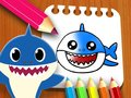 Joc Carte de colorat Baby Shark on-line