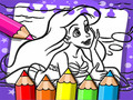 Joc Carte de Colorat Ariel Sirena on-line