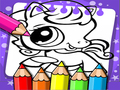 Joc Carte de Colorat Littlest Pet Shop on-line