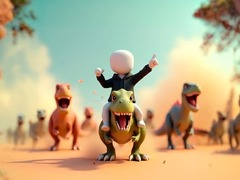 Joc Stickman: Arena Dinosaurilor on-line