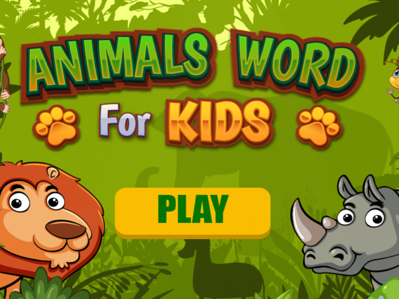 Joc Cuvinte animale pentru copii on-line