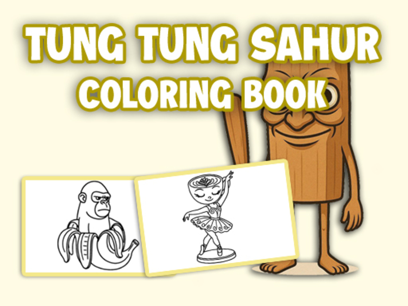 Joc Cartea de colorat Tung Tung Sahur on-line