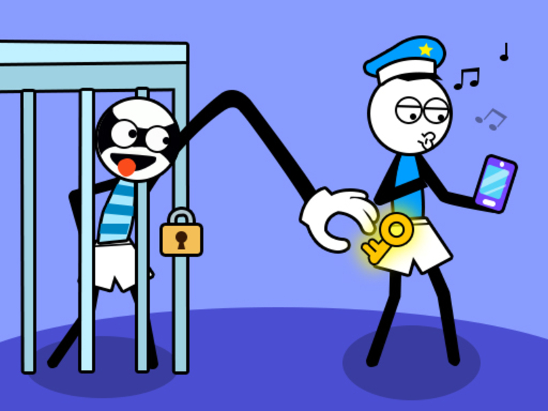 Joc Stickman Troll Thief Puzzle on-line